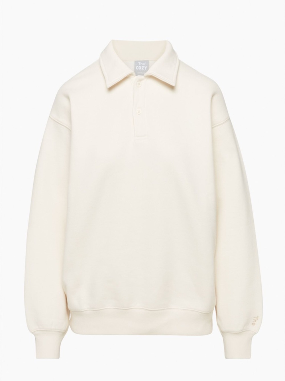 Aritzia Sweatfleece Boyfriend Polo Sweatshirt